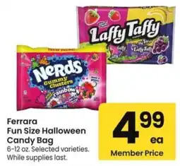 Albertsons Ferrara Fun Size Halloween Candy Bag offer
