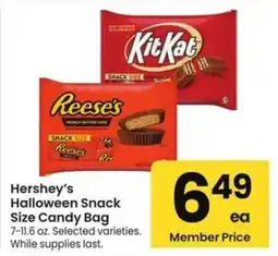 Albertsons Hershey's Halloween Snack Size Candy Bag offer