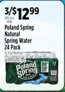 Pioneer Supermarkets Poland Spring natural spring water offer