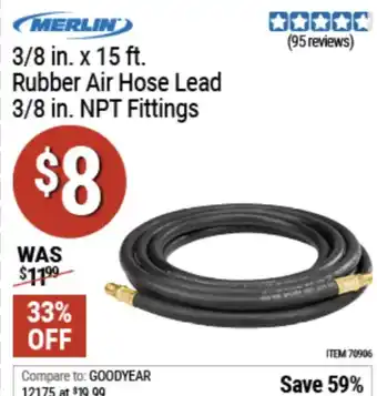 Merlin rubber air hose lead