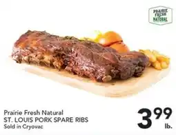 Pete's Fresh Market Prairie Fresh Natural St. Louis Pork Spare Ribs offer