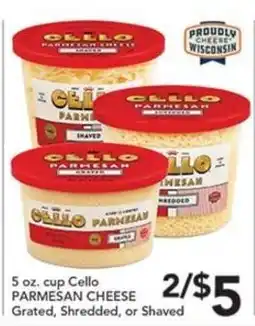 Pete's Fresh Market Cello parmesan cheese offer