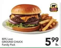 Pete's Fresh Market 80% Lean Ground Chuck Family Pack offer