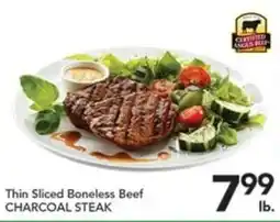 Pete's Fresh Market Thin Sliced Boneless Beef Charcoal Steak offer