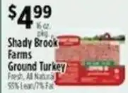Pioneer Supermarkets Shady Brook Farms Ground Turkey offer