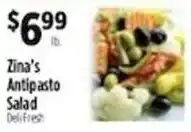 Pioneer Supermarkets Zina's Antipasto Salad offer
