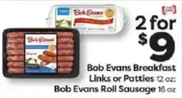 Weis Markets Bob Evans Breakfast Links or Patties offer