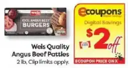 Weis Markets Weis Quality Angus Beef Patties offer