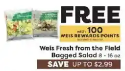 Weis Markets Weis Fresh from the Field Bagged Salad offer