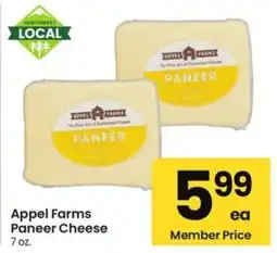Albertsons Appel Farms Paneer Cheese offer