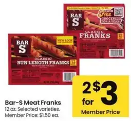 Albertsons Bar-S Meat Franks offer