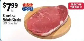 Usda choice boneless sirloin steaks