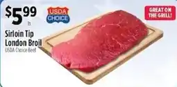 Pioneer Supermarkets Usda choice sirloin tip london broil offer