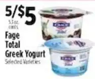Pioneer Supermarkets Fage Total Greek Yogurt offer