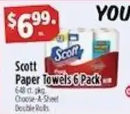 Pioneer Supermarkets Scott Paper Towels 6 Pack offer