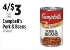 Pioneer Supermarkets Campbell's Pork & Beans offer