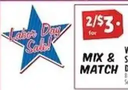 Pioneer Supermarkets Labor Day Sale offer