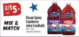 Pioneer Supermarkets Ocean Spray Cranberry Juice Cocktails offer