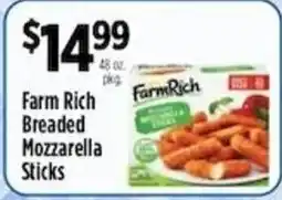 Pioneer Supermarkets Farm Rich Breaded Mozzarella Sticks offer