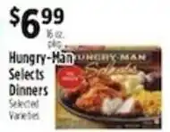 Pioneer Supermarkets Hungry-Man Selects Dinners offer