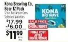 Pioneer Supermarkets Kona Brewing Co. Beer offer