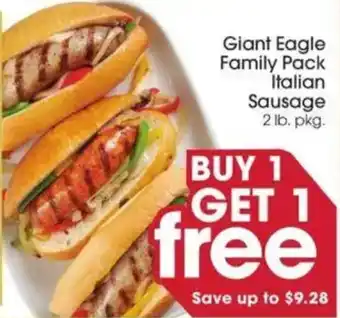 Giant Eagle Family Pack Italian Sausage