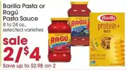 Giant Eagle Barilla Pasta or Ragú Pasta Sauce offer