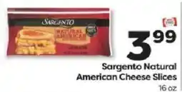 Weis Markets Sargento natural american cheese slices offer