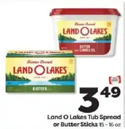 Weis Markets Land O Lakes Tub Spread or Butter Sticks offer