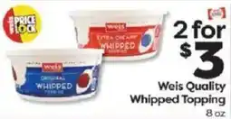 Weis Markets Weis Quality Whipped Topping offer