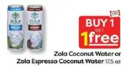 Weis Markets Zola Coconut Water or Zola Espresso Coconut Water offer
