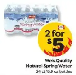 Weis Markets Weis Quality Natural Spring Water offer