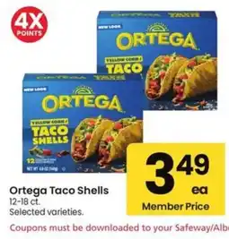Albertsons Ortega Taco Shells offer