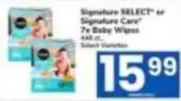 Tom Thumb Signature Select or Signature Care 7x Baby Wipes offer