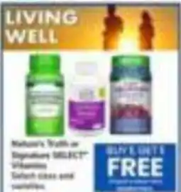 Tom Thumb Nature's Truth or Signature SELECT Vitamins Select size and varieties offer