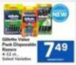 Tom Thumb Gillette Value Pack Disposable Razors offer