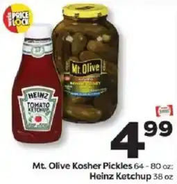 Weis Markets Mt. Olive Kosher Pickles and Heinz Ketchup offer
