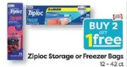 Weis Markets Ziploc Storage or Freezer Bags offer