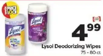 Weis Markets Lysol Deodorizing Wipes offer