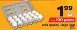 Weis Markets Weis Quality Large Eggs offer