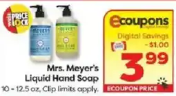 Weis Markets Mrs. Meyer's Liquid Hand Soap offer