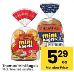 Albertsons Thomas' mini bagels offer