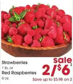 Giant Eagle Strawberries or Red Raspberries offer