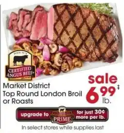 Giant Eagle Market District Top Round London Broil or Roasts offer