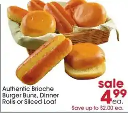 Giant Eagle Authentic Brioche Burger Buns, Dinner Rolls or Sliced Loaf offer