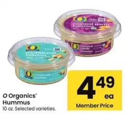 Albertsons O Organics Hummus offer