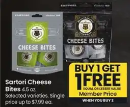 Albertsons Sartori Cheese Bites offer