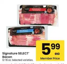 Albertsons Signature Select Bacon offer