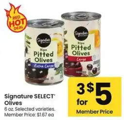 Albertsons Signature Select Olives offer