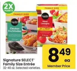 Albertsons Signature Select Family Size Entrée offer